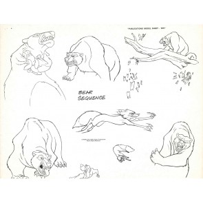 Disney Publication Model Sheet: Bear (Fox and the Hound)