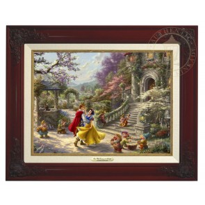 Kinkade Disney Canvas Classics: Snow White Dancing in the Sunlight (Classic Brandy Frame)