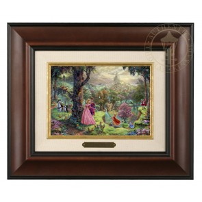 Kinkade Disney Brushworks: Sleeping Beauty (Classic Burl Frame)