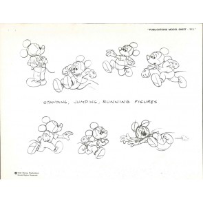 Disney Publication Model Sheet: Mickey Mouse Repro Running