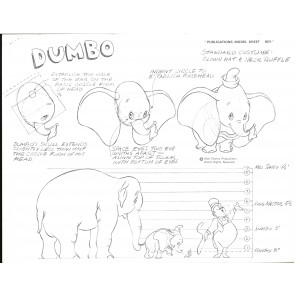 Disney Publication Model Sheet: Dumbo Standard Costume