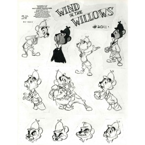 Disney Photostat Model Sheet: Wind in the Willows Water Rat