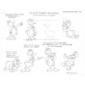 Disney Publication Model Sheet: Gladstone Gander
