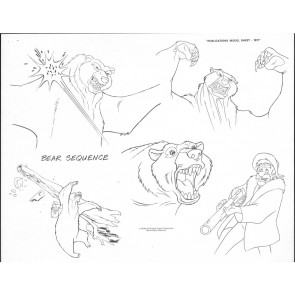 Disney Publication Model Sheet: Bear Sequence (Fox and the Hound)