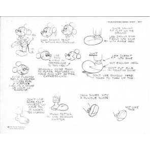 Disney Publication Model Sheet: Mickey Mouse