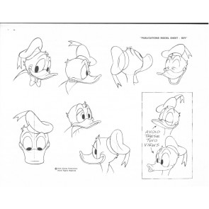 Disney Publication Model Sheet: Donald Duck II