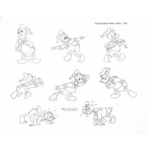 Disney Publication Model Sheet: Donald Duck - Action Poses