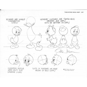 Disney Publication Model Sheet: Donald Duck & Nephews
