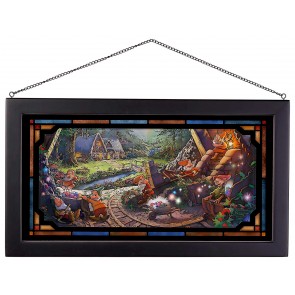Kinkade Disney Stained Glass Art: Snow White and the Seven Dwarfs