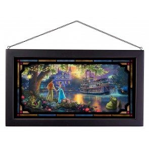 Kinkade Disney Stained Glass Art: The Princess and the Frog