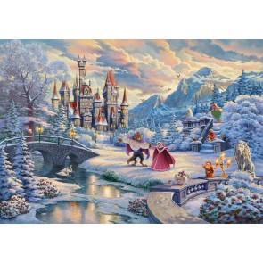 Beauty and the Beast's Winter Enchantment by Thomas Kinkade Studios
