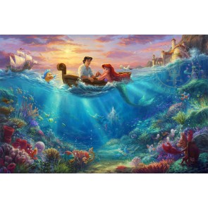 Little Mermaid Falling In Love by Thomas Kinkade Studios