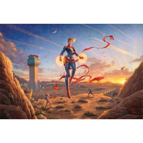 Captain Marvel - Dawn Of A New Day by Thomas Kinkade Studios