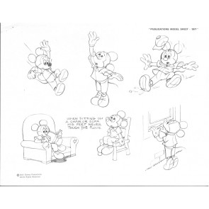 Disney Publication Model Sheet: Mickey Mouse - Various Poses II