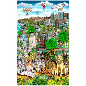 Every Dog Has Its Day in LA by Charles Fazzino (Deluxe)