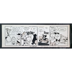 The Flintstones Daily Comic Strip Original Art 7/9/65 (17870)