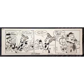 The Flintstones Daily Comic Strip Original Art 2/4/64 (17872)