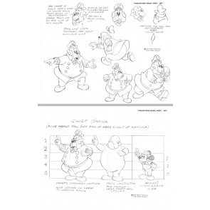 Disney Publication Model Sheet: Chief O'Hara Set Of 2