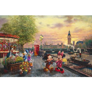 Disney Mickey and Minnie in London by Thomas Kinkade Studios