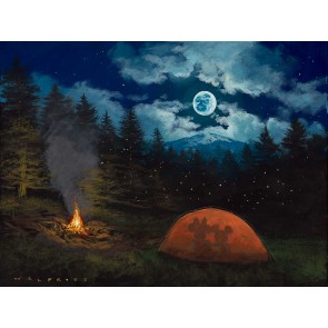 Camping Under the Moon by Walfrido Garcia