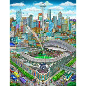 2023 MLB All-Star Game: Seattle by Charles Fazzino
