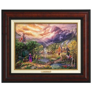 Kinkade Disney Canvas Classics: The Evil Queen (Classic Burl Frame)