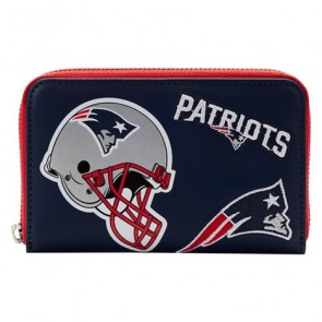 Loungefly NFL New England Patriots Patches Zip Around Wallet (NFLWA0046)