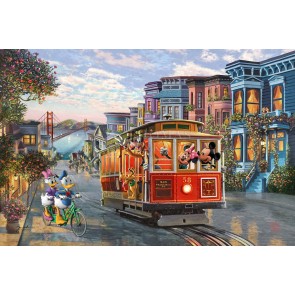 Disney Mickey and Minnie in San Francisco by Thomas Kinkade Studios