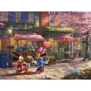 Mickey and Minnie Sweetheart Café by Thomas Kinkade Studios (Regular)