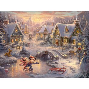 Mickey and Minnie Sweetheart Holiday by Thomas Kinkade Studios