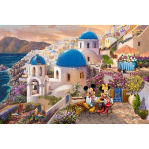 Disney Mickey and Minnie in Greece by Thomas Kinkade Studios