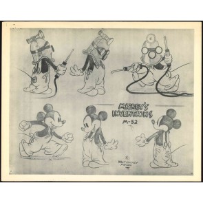 Mickey's Inventions Photostat Model Sheet: Mickey Mouse
