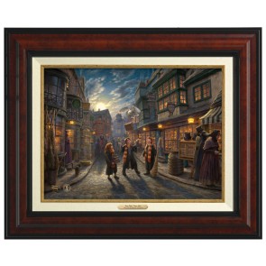 Kinkade Canvas Classics: Harry Potter Diagon Alley (Classic Burl Frame)
