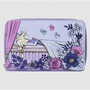 Loungefly Sleeping Beauty 65th Anniversary Floral Scene Zip Around Wallet (WDWA2971)