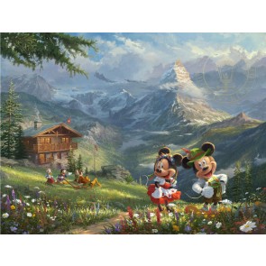 Disney Mickey and Minnie in the Alps by Thomas Kinkade Studios