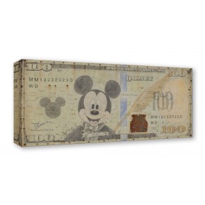 Treasures on Canvas: Mickey 100 Hundred Dollar Bill by Trevor Mezak