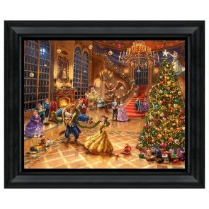 Thomas Kinkade Brushstroke Vignette: Beauty and the Beast Christmas Celebration