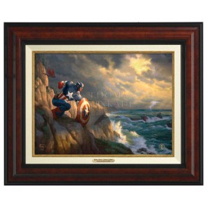 Kinkade Canvas Classics: Captain America - Sentinel of Liberty (Classic Burl Frame)