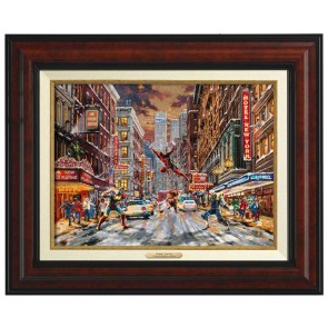 Kinkade Canvas Classics: Deadpool - Snow Day (Classic Burl Frame)