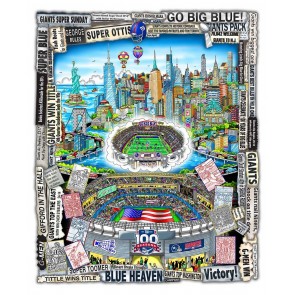 Celebrating 100 Years of the NY Giants by Charles Fazzino