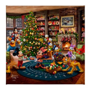 Kinkade Disney Minis: Mickey and Minnie Trimming the Tree