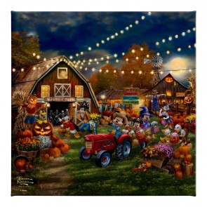 Kinkade Disney Minis: Mickey and Minnie Pumpkin Festival