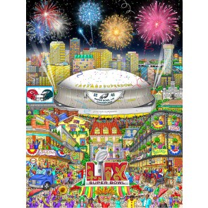 Super Bowl LIX: New Orleans by Charles Fazzino