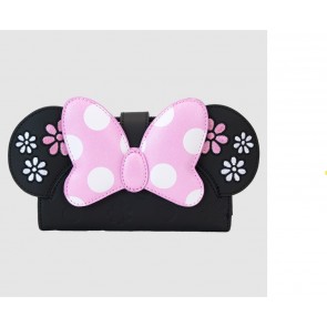 Loungefly Minnie Mouse Floral Rock The Dots Flap Wallet