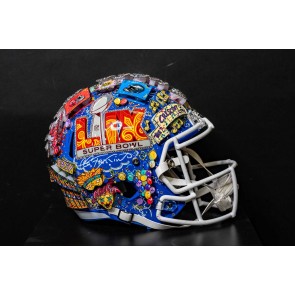Full Size Hand Painted Super Bowl LIX Football Helmet by Charles Fazzino