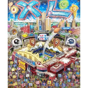 Super Bowl XL: Detroit by Charles Fazzino