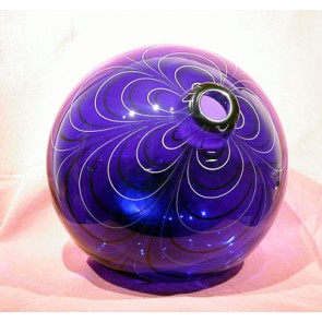 Large Cobalt Swan Vase by Alberto Dona