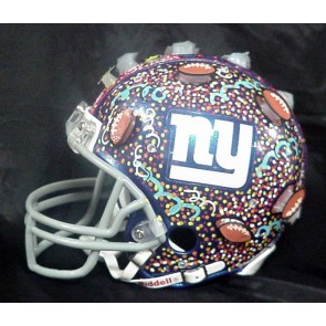 Mini Hand Painted Football Helmet by Charles Fazzino