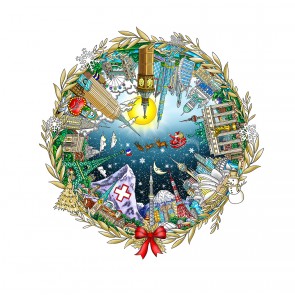 Santa Claus Around the World by Charles Fazzino