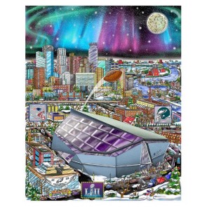 Super Bowl LII: Minneapolis by Charles Fazzino